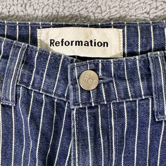 NEW REFORMATION MACGRAW JEANS MESA STRIPE SZ 27 FLARED - Picture 5 of 9